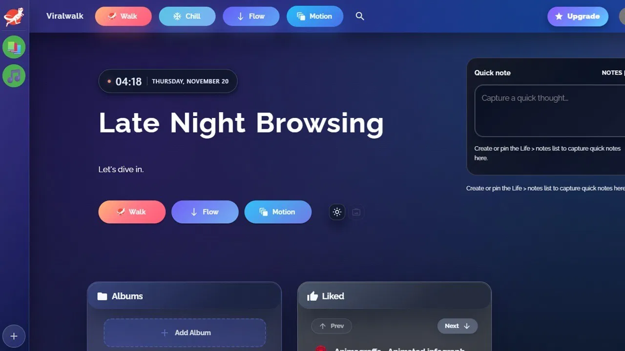 Viralwalk dashboard.