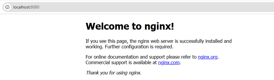 Page d'accueil de Nginx