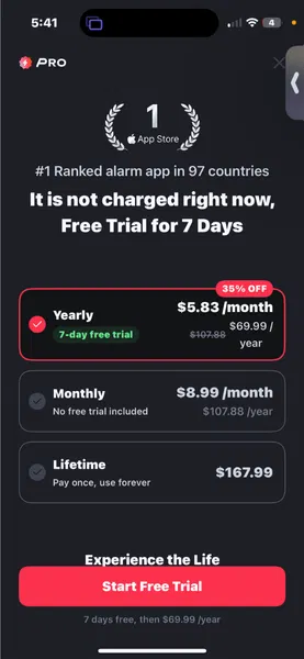 Tarifs d'alarme iPhone