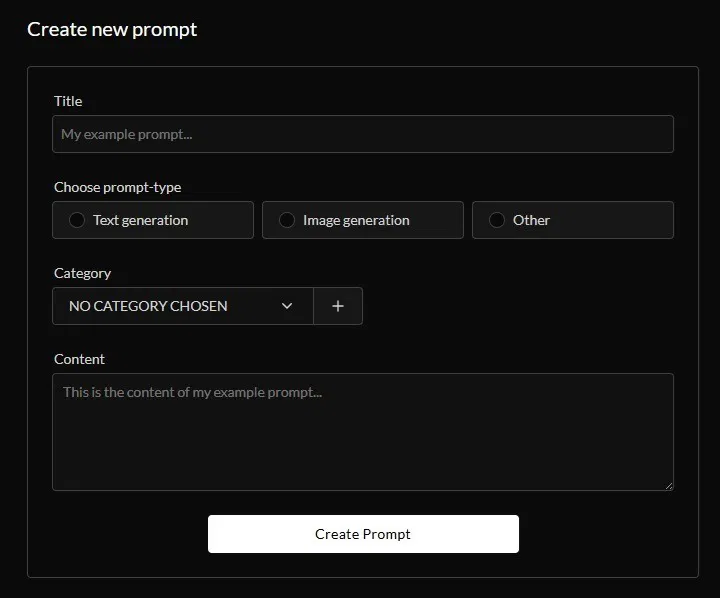 Création d'une invite IA dans MyPrompts