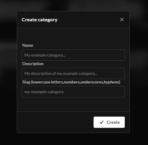 Création d'une nouvelle catégorie dans MyPrompts.