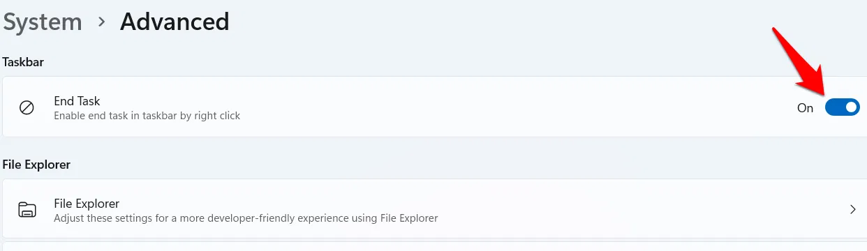 Ajout d'une tâche de fin à la barre des tâches