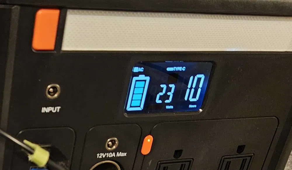 Affichage de la centrale électrique.