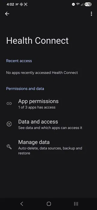 Santé Connect sur Android.