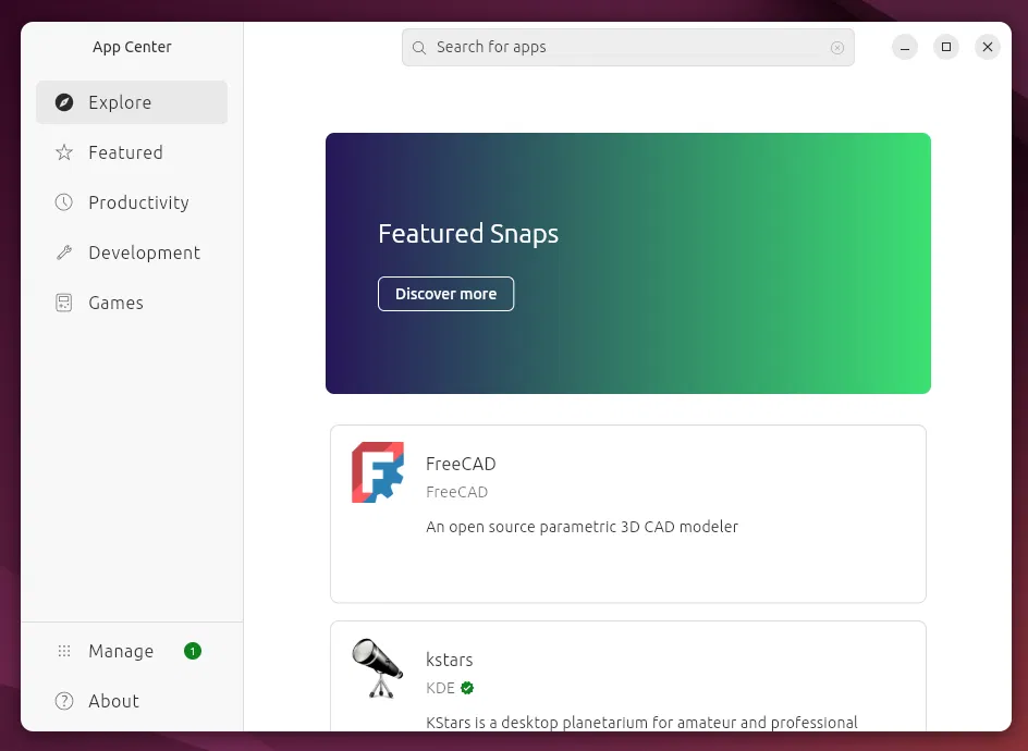 Centre d'applications Ubuntu
