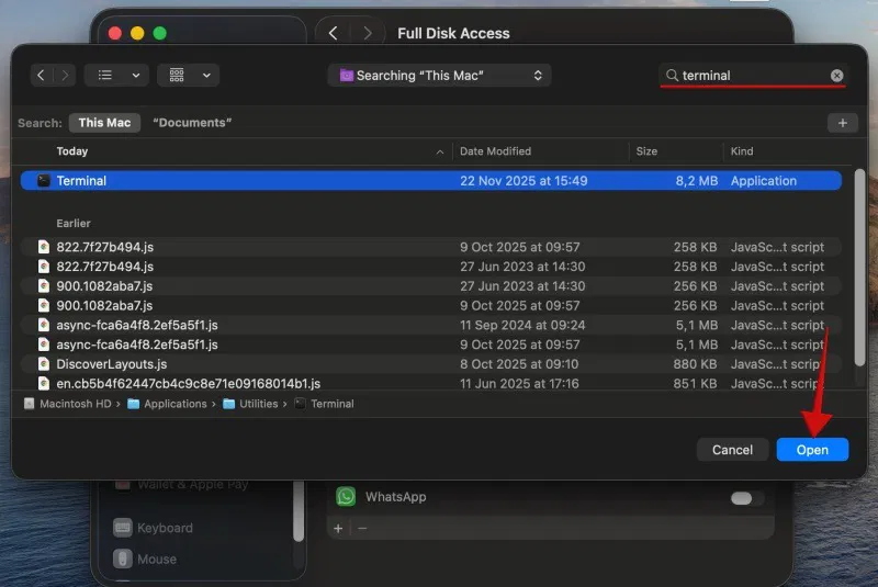 Ajout d'un terminal à 
