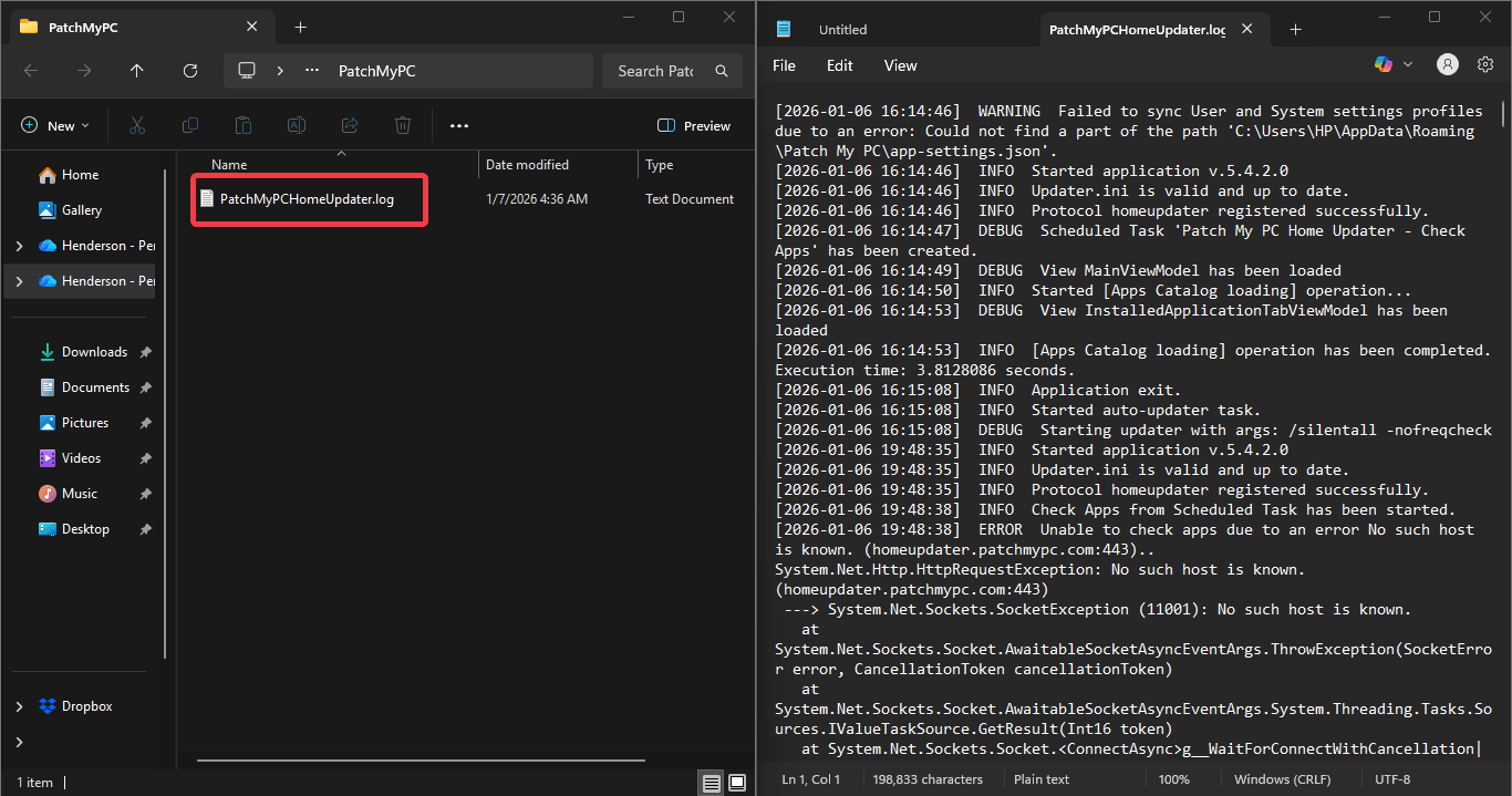 Suivi enregistré par Patchmypc