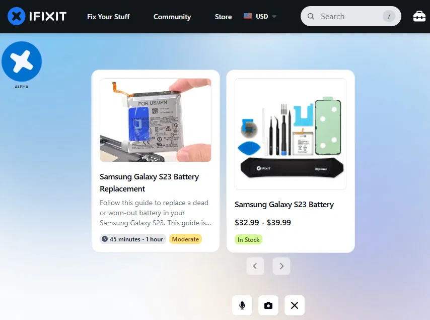 Utiliser le chat vocal pour réparer les appareils avec FixBot.