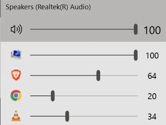 Volume de contrôle des trompettes auriculaires