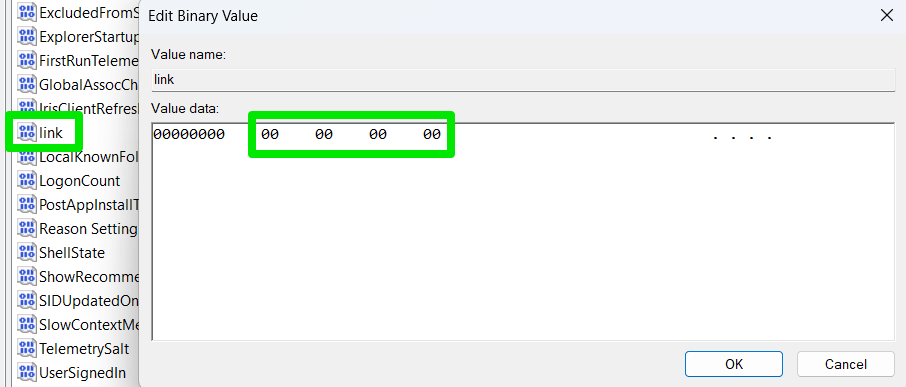 Modification des liens dans le Registre