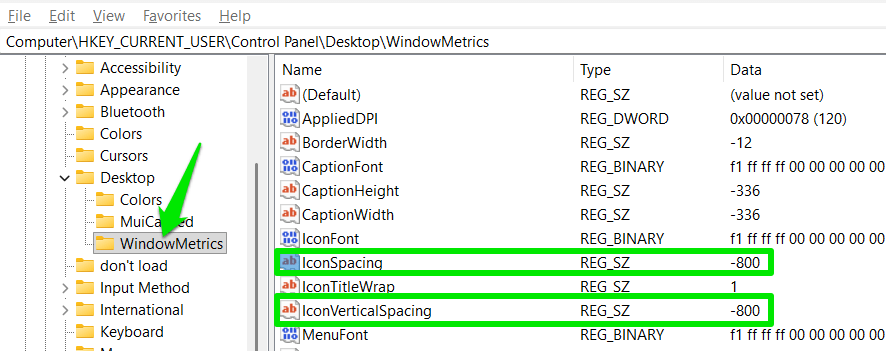 Piratage du registre pour gérer l'espace des icônes du bureau