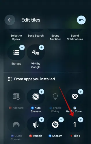 Ajout de la première vignette personnalisée aux paramètres rapides sur Android.