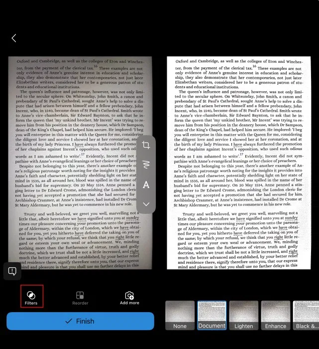 Filtres OverDriev retirés de Microsoft Lens