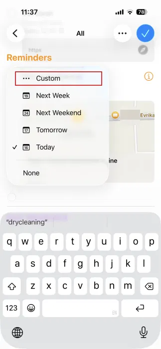 Rappels critiques iPhone personnalisé