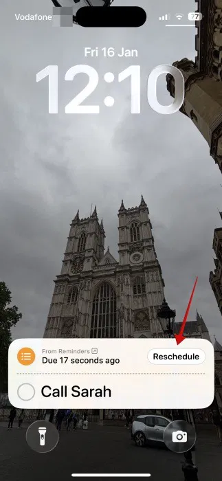 Rappels critiques Replanification de l'iPhone