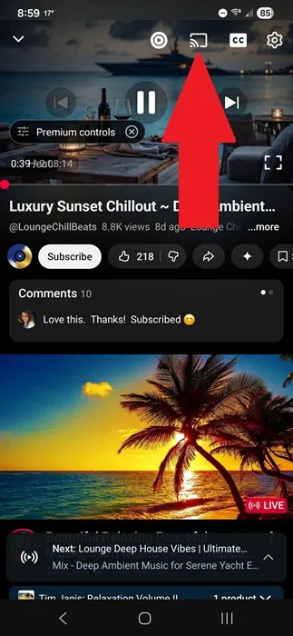 Comment diffuser YouTube d'un téléphone à un PC