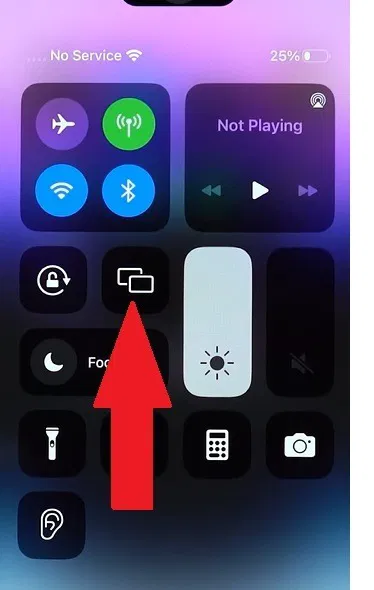 Icône de mise en miroir d'écran iPhone.