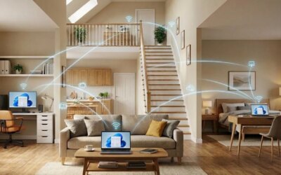 A home environment with multiple computers connected over network