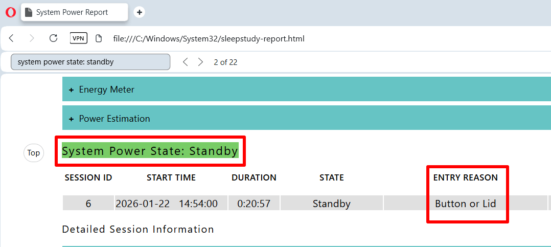 Rapport d'étude du sommeil montrant la raison du sommeil