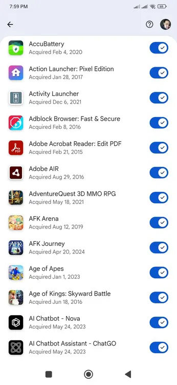 Désactiver la personnalisation des applications