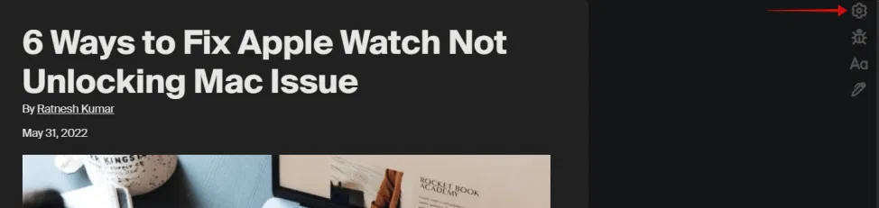 En cliquant sur l'icône d'engrenage dans le navigateur Chrome lorsque vous utilisez l'extension Unclutter. 