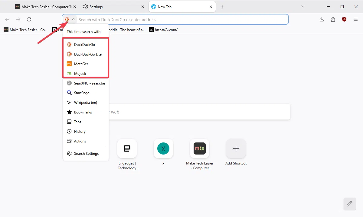 Moteur de recherche privé