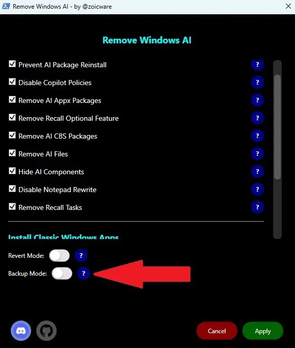 Annulez les modifications apportées à l'IA dans Windows.