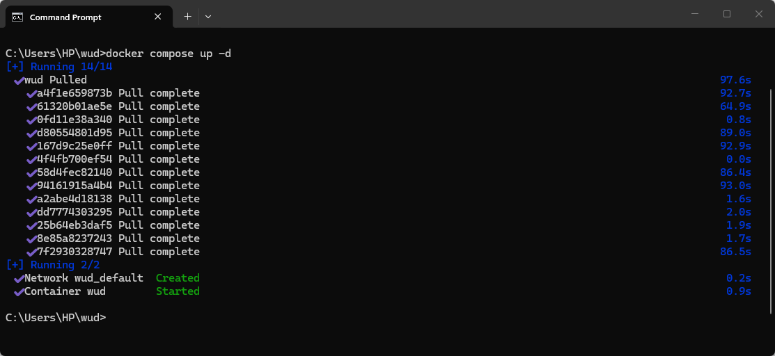 Configurer Whats Up Docker