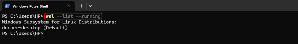 De même, lors de l'utilisation de Docker avec WSL, le démon s'exécute dans un environnement Linux. Assurez-vous que WSL est correctement installé et exécuté :