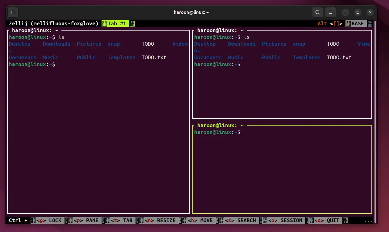 Zellij à volets multiples verticaux et horizontaux