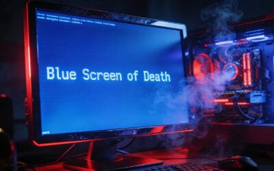 A Bricked Windows Pc With The Blue Screen Of Death