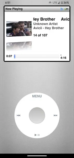 Classipod en cours de lecture