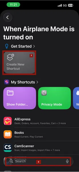 Nouveau raccourci iPhone