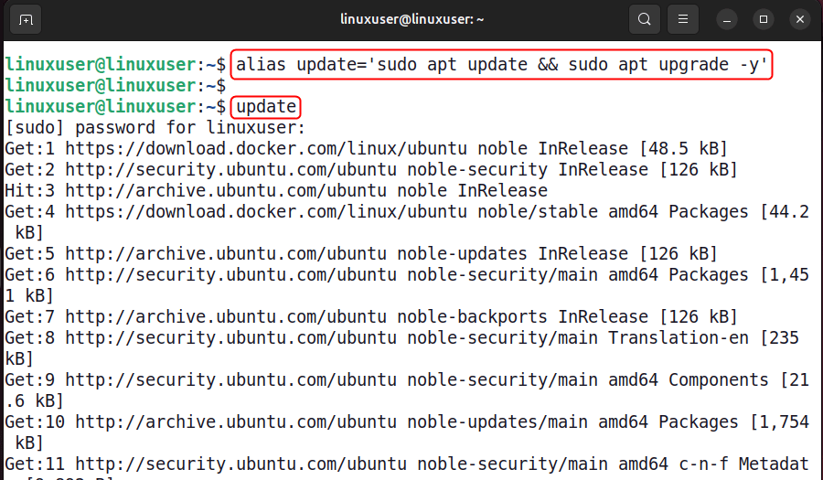 Alias ​​de commandes multiples