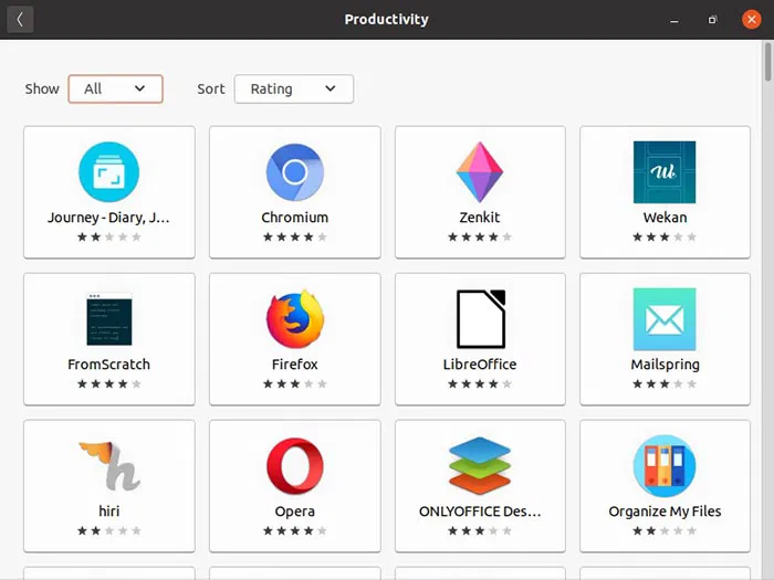 Passer du centre logiciel Windows vers Linux Choisir le logiciel à installer sous Linux à partir du Centre logiciel.