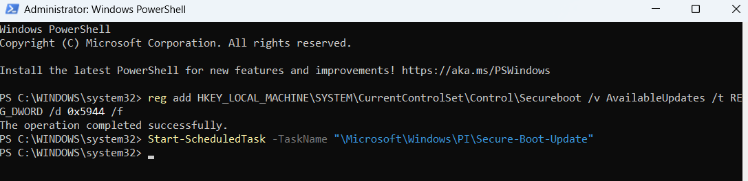 Déploiement de certificats de démarrage sécurisé 2023