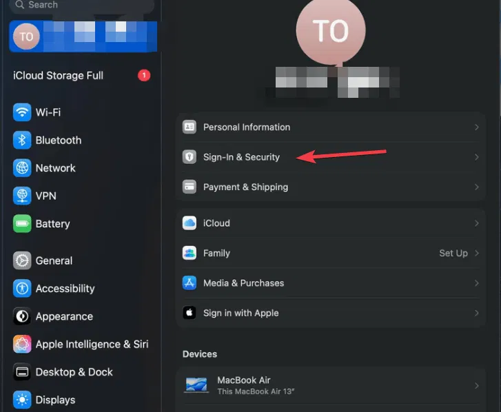 Connexion et sécurité Macos