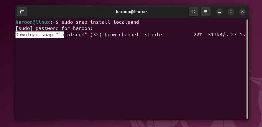 Installation de Localsend sur Ubuntu Linux