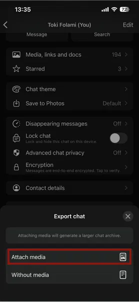 Ios Whatsapp Autocollants Exporter Joindre un média