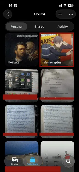 Albums photos pour iPhone