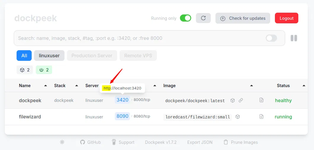 Détecter les ports HTTP et HTTPS
