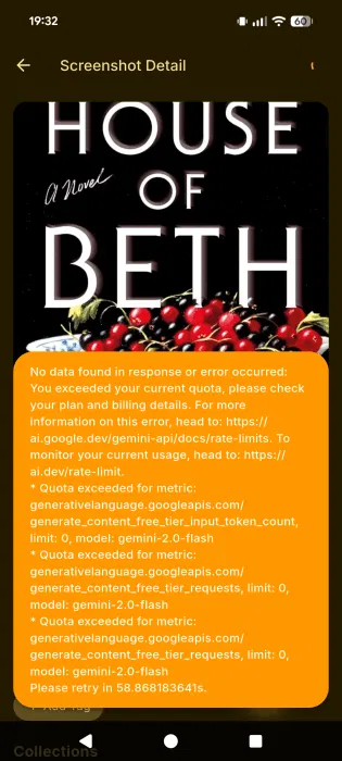 Organiser l'erreur de désordre de capture d'écran Android