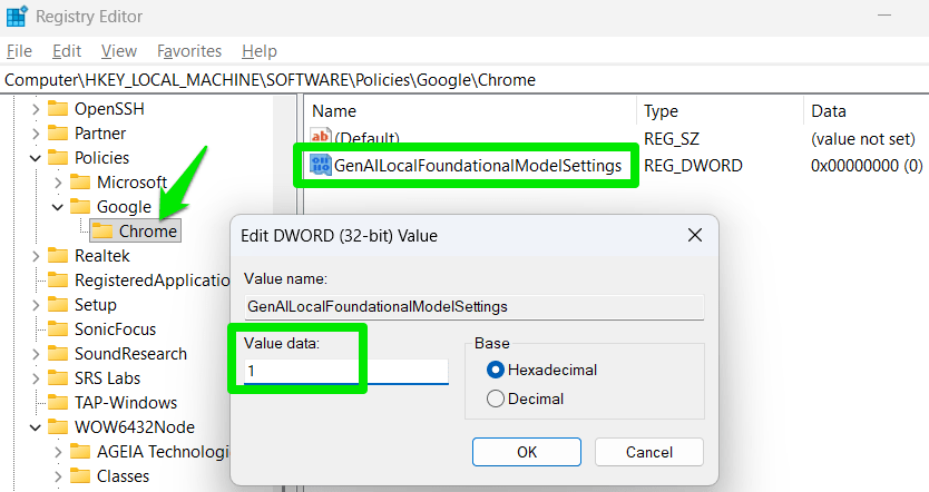 Désactivation du téléchargement de Gemini Nano à partir du registre