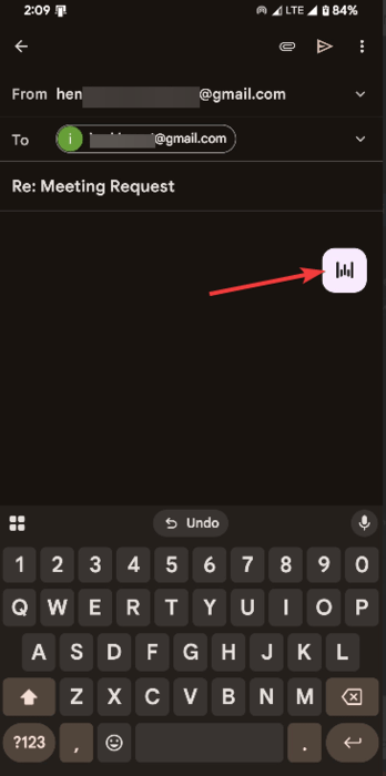 Icône de bulle de flux Wispr Gmail