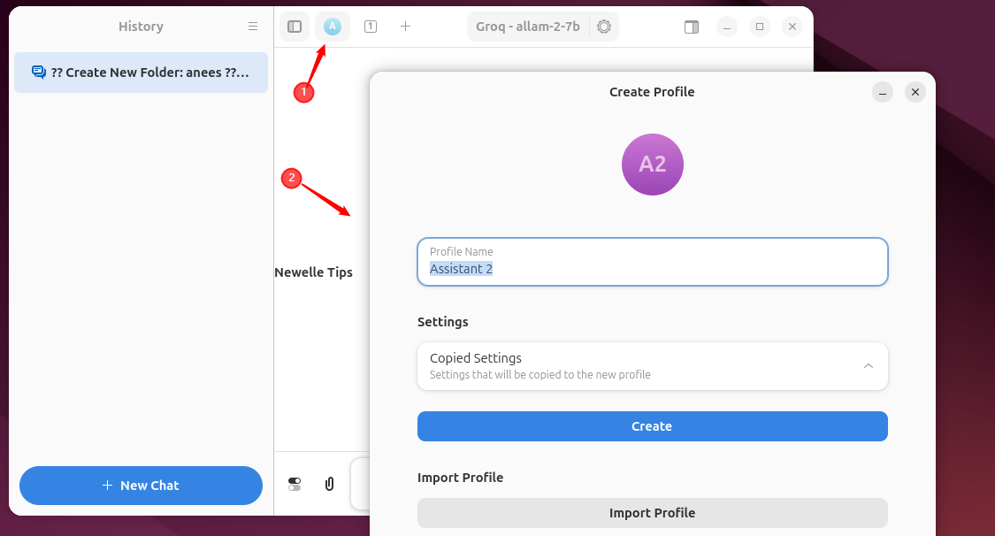 Créez des profils d'IA personnalisés