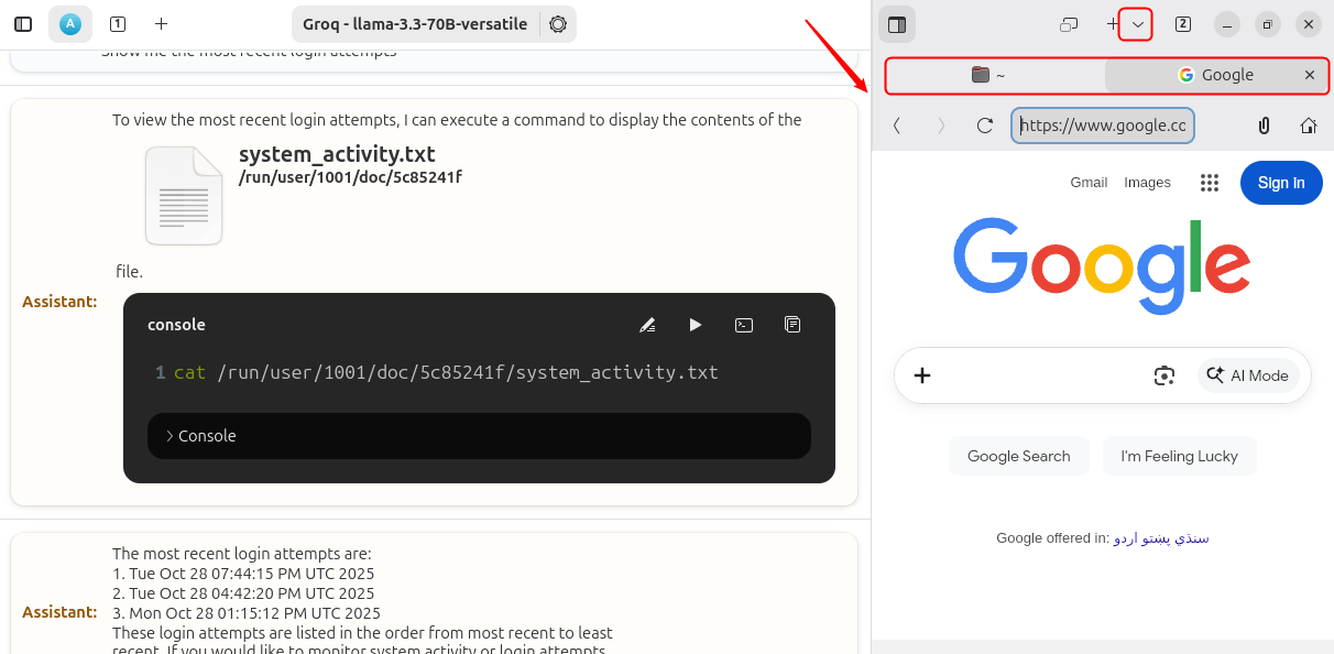 Newelle inclut des mini-applications