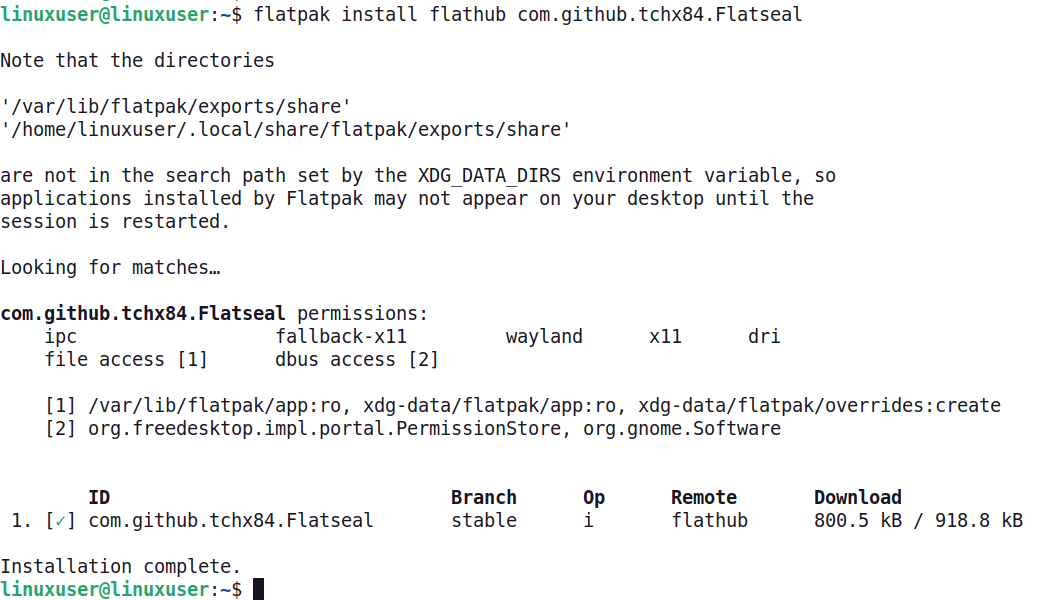 Installer Flatpk Permission Manager Flatseal