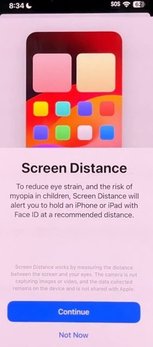 Utiliser la distance de l'écran sur iPhone pour protéger vos yeux lorsque vous utilisez un smartphone.