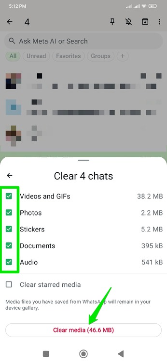 Sélection du type de support à supprimer