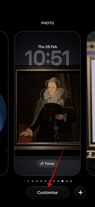 Appuyez sur le bouton « Personnaliser » sur l